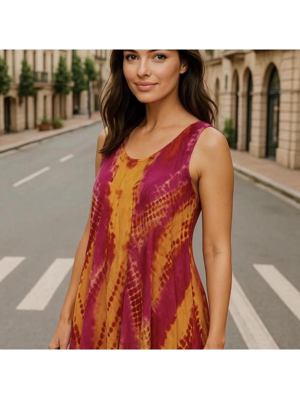 Women's Multi and Red Dress